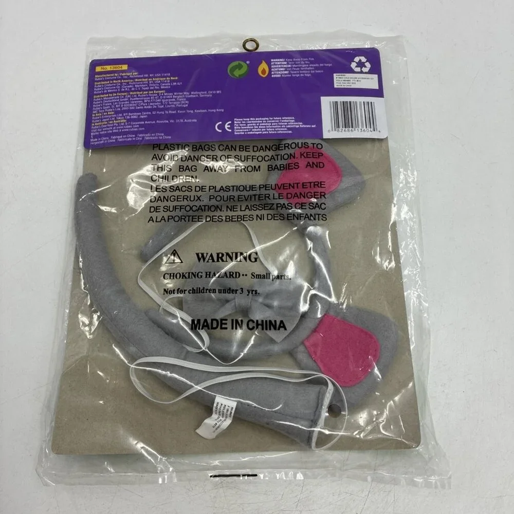 Rubies Kids One Size Mouse Accessories Ears Tail Bow Tie Costume Set - Picture 6 of 7